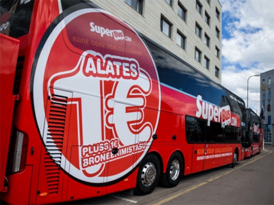 Автобусная фирма SuperBus начала продажу дешёвых билетов из Таллина в Нарву, Тарту и Пярну