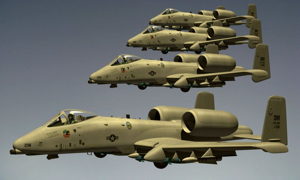 На учения в Эстонию прибыли восемь американских штурмовиков А-10 Thunderbolt II