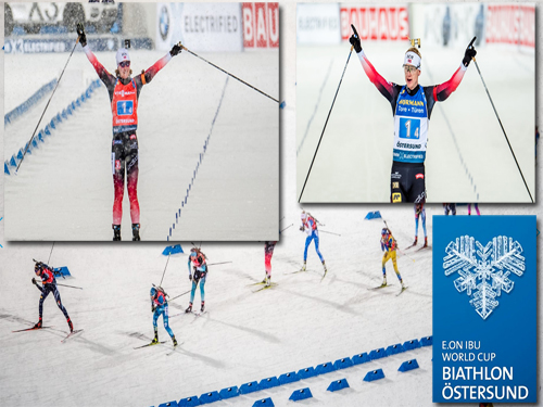 Биатлон. КМ-2019/20. И мужскую, и женскую эстафету в Эстерсунде выиграли норвежцы.