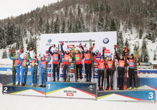 Биатлон. КМ 2019/20. Женская сборная Норвегии вырвала у россиянок победу в эстафете.