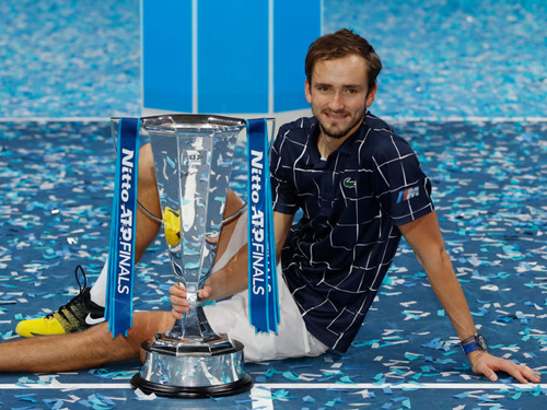 Теннис. Россиянин Даниил Медведев выиграл в Лондоне итоговый турнир ATP сезона 2020 года.