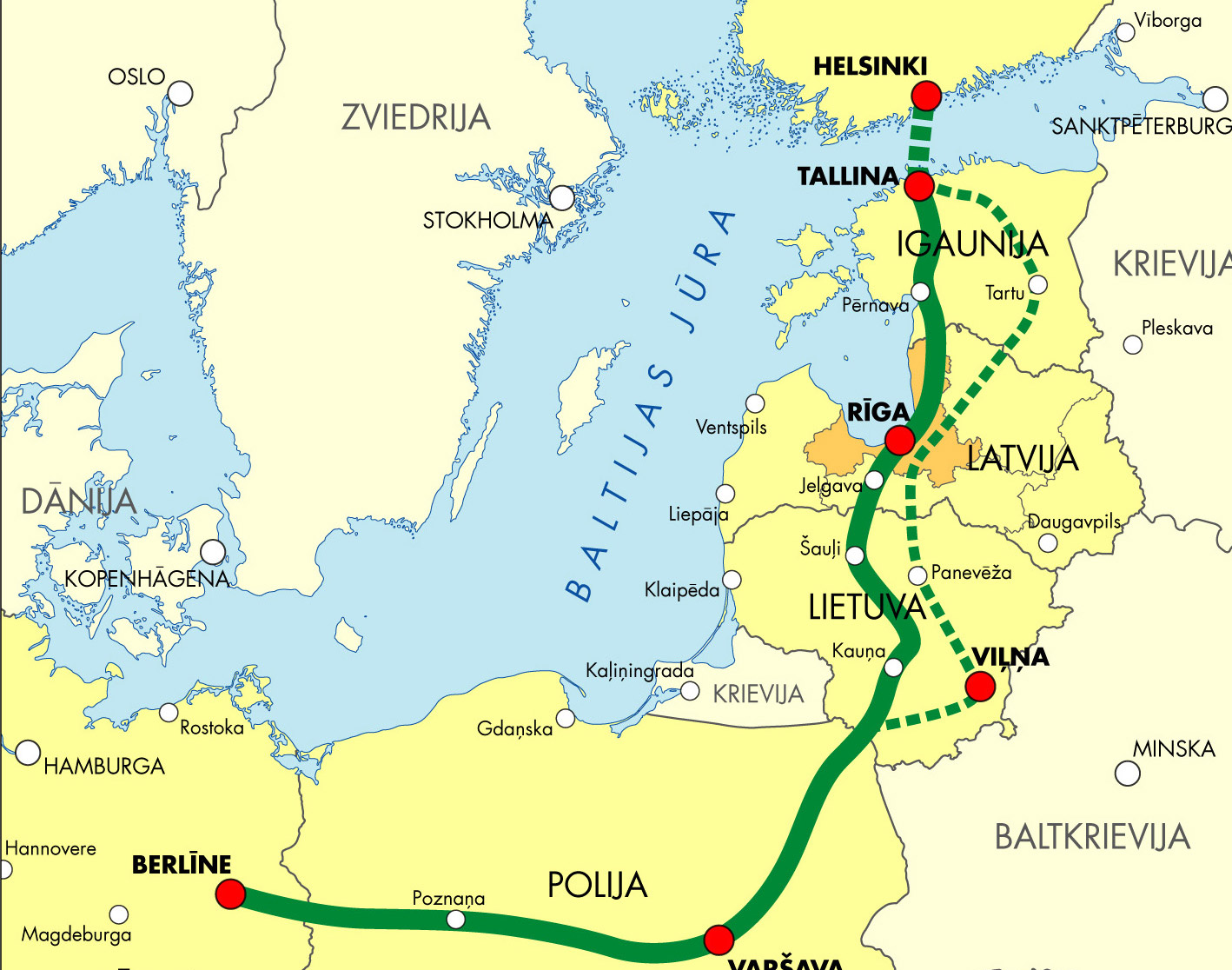 Подписано пятистороннее соглашение о создании предприятия Rail Baltic.