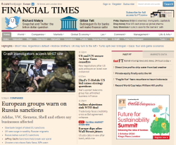 The Financial Times: Санкции против России уже оказывают отрицательное влияние на ЕС