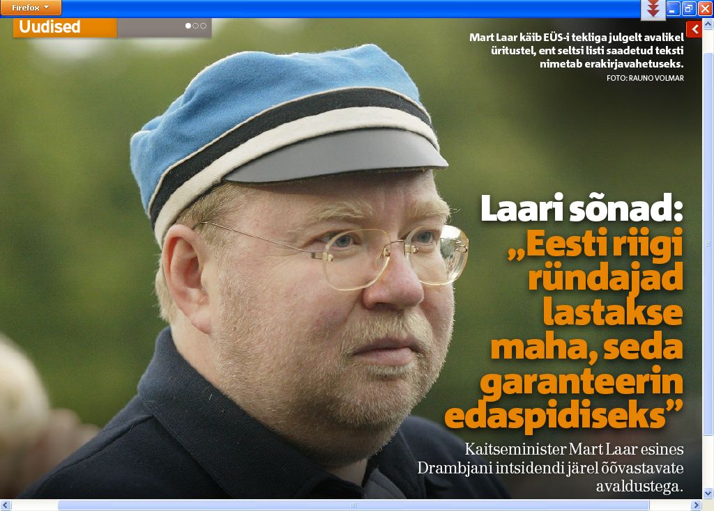 Министру обороны Эстонии не понравился тон вопросов газеты Päevaleht.